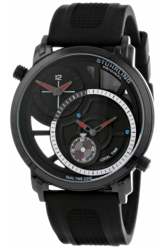 Men's Eclipse Horizon Swiss Quartz Dual Time Black Watch