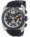 Men's Commander Chronograph Black Textured Dial Black Silicone Band Watch