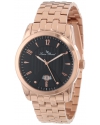 Lucien Piccard Men's LP-12355-RG-11 Diablons Black Dial Rose Gold Ion-Plated Stainless Steel Watch
