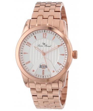 Lucien Piccard Men's LP-12355-RG-22S Diablons Silver Dial Rose Gold Ion-Plated Stainless Steel Watch
