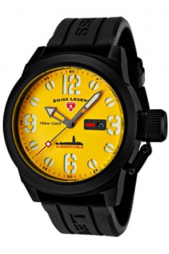  Men's Submersible Analog Display Swiss Quartz Black Watch