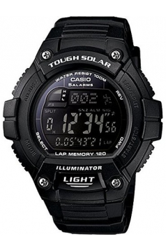 Men's "Tough Solar" Running Watch with Black Resin Band