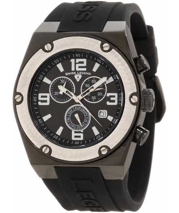 Swiss Legend Men's 30025-BB-01-SB Throttle Chronograph Black Dial Watch