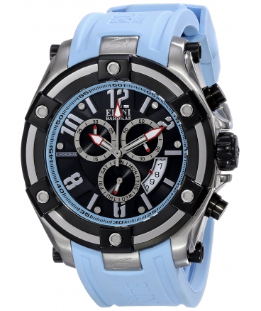 Elini Barokas Men's ELINI-10056-01-BBLSA Gladiator Analog Display Swiss Quartz Blue Watch