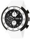 red line Men's 50038-BB-01-WHT Driver Chronograph Black Dial White Silicone Watch