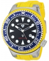 Men's Neptune Collection Stainless Steel Yellow Rubber Watch