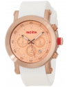 Men's Compressor Chronograph Rose Dial White Silicone Watch