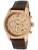 Lucien Piccard Men's 12356-RG-09 Mulhacen Chronograph Rose Gold Tone Textured Dial Brown Leather Watch