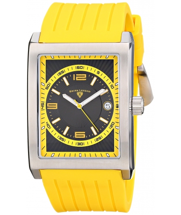Men's Limousine Analog Display Swiss Quartz Yellow Watch