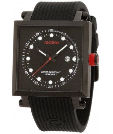red line Men's RL-50035-BB-01 Compressor 2 Black Dial Silicone Watch