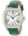 Women's AL-80008-02-D-GN Adore Silver Dial Green Leather Watch