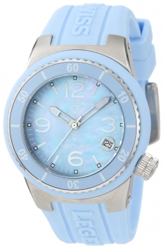 Women's Neptune Light Blue Mother-Of-Pearl Dial Light Blue Silicone Watch