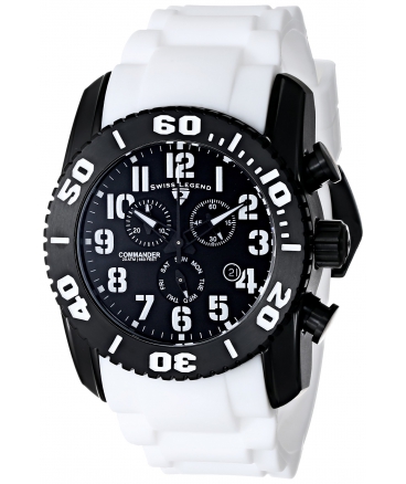 Men's 11876-TIB-01 Commander Titanium Analog Display Swiss Quartz White Watch